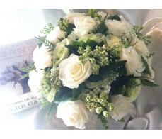 T9 12 PCS WHITE ROSES TABLE FLOWER